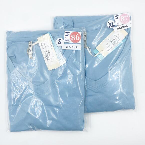 B Up BRENDA RELAXED SHORT SLEEVE RAGLAN TEE Lounge Sky Blue #BRE-105 Large L NEW - Picture 7 of 9